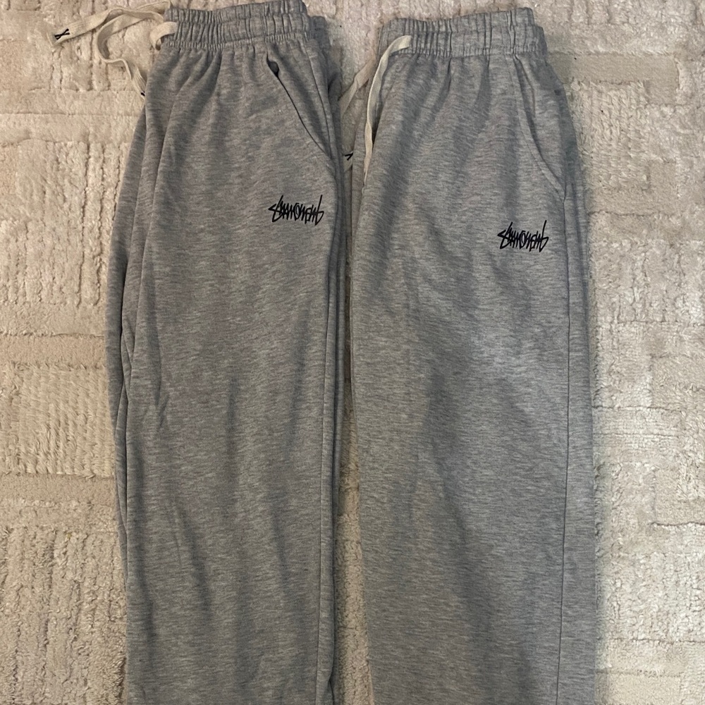 Gray Sweatpants with Logo